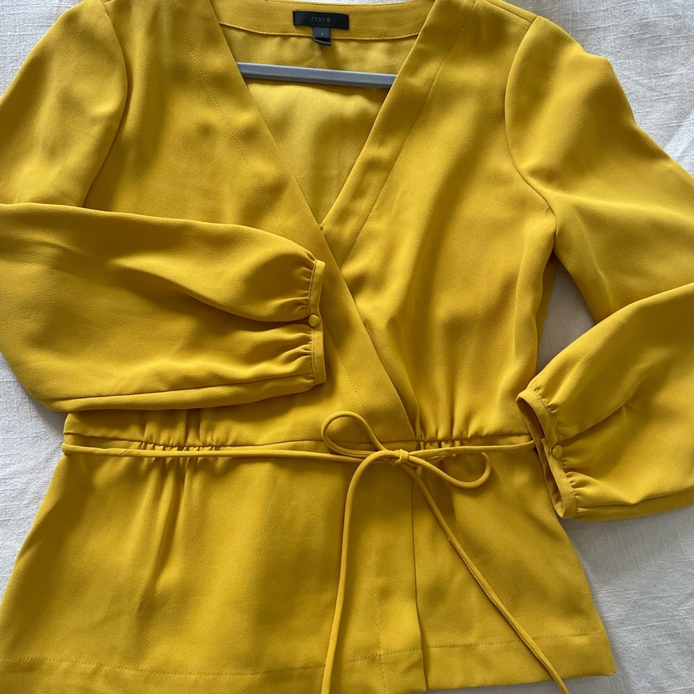 Jcrew, size 8, faux-wrap blouse